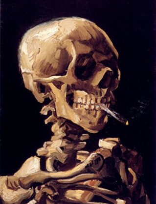 Vincent Van Gogh: Skull of a Skeleton with Burning Cigarette. Fine Art Print/Poster. Size A4 (29.7cm x 21cm) steampunk buy now online