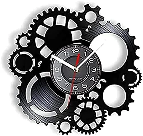 Wall Clock 12 Inch Silent Steampunk Gear Home Bar Craft Mechanical Gear Old Factory Retro Album Clock Decorative Gift steampunk buy now online