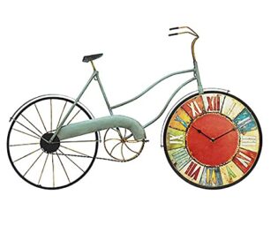 JRZTC Retro Wall Hanging Pieces Cafe Creative Wall Decoration Bar Decoration Simulation Bicycle Living Room Nostalgic Wall Clock steampunk buy now online
