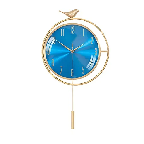 JRZTC Wall Clocks For Living Room Modern Pendulum Clock Pure Copper Home Clock Creative Bird Decoration Wall Clock Living Room Modern Wall Clock for Bedroom steampunk buy now online