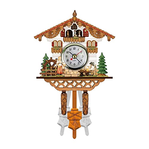 Spacmirrors Retro Style Wooden Cuckoo Wall Clock Art Wall Mounted Cuckoo Clock Roman Numeral Handcraft Wall Clock steampunk buy now online