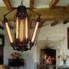 Durable Black Industrial LOFT Steampunk Steel Ceiling Light Industrial chandelier Decorative light with 8 lights Pendant lights decoration steampunk buy now online