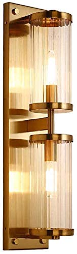 Double-Head Glass Copper Wall Lamp, Light Up and Down, Indoor Wall Lamp, Mirror Lamp, Home Room Wall Decoration, Bedroom Bedside, Bathroom, Living Room, Corridor steampunk buy now online