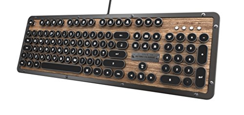 AZIO, Retro Classic, R.C., ELWOOD mechanical Bluetooth Keyboard, vintage look with United Kingdom Layout steampunk buy now online