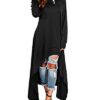 ZANZEA Women Long Sleeve Sweatshirt Asymmetric Tops Blouse Plus Size Pullover Hooded Jumper Tunic Dress Baggy Black S steampunk buy now online