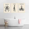 Funny Toilet Signs Posters And Prints Quirky Vintage Bathroom Wall Art Pictures Steampunk Canvas Painting Modern Home Decoration 80x100cmx3 Frameless steampunk buy now online