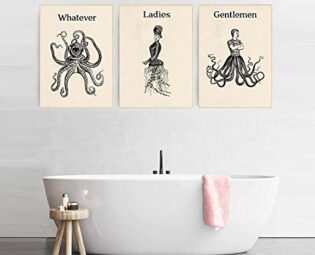 Funny Toilet Signs Posters And Prints Quirky Vintage Bathroom Wall Art Pictures Steampunk Canvas Painting Modern Home Decoration 80x100cmx3 Frameless steampunk buy now online