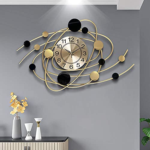 JRZTC Fashion Light Luxury Clock Wall Clocks Living Room Creative Home Decoration Metal Clock Nordic Minimalist Wall Clock, 73 * 44Cm steampunk buy now online