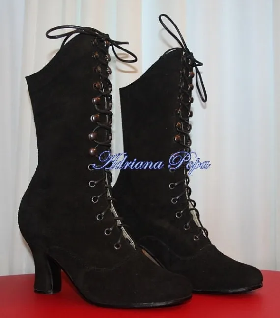 Black Boots Black Suede Boots Leather Boots Black Victorian Boots Retro Boots Edwardian Boots Custom made boots 1900s Style Boots Big Size by VictorianBoots steampunk buy now online Black Boots Black Suede Boots Leather Boots Black Victorian Boots Retro Boots Edwardian Boots Custom made boots 1900s Style Boots Big Size by VictorianBoots steampunk buy now online