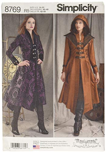 Simplicity 8769 Pattern Misses' Costume Coats,White steampunk buy now online