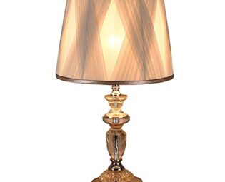 Desk Lamp Modern Luxurious Bedroom Bedside Reading Lamp Handmade Stripe Beige Fabric Shade K9 Crystal Table Lamp with Button Switch E27 Socket for Study Office Living Room Home Decoration steampunk buy now online