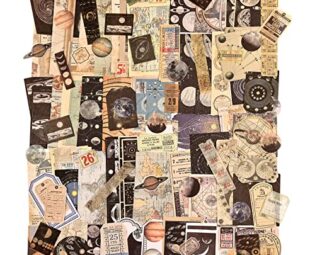 FWLWTWSS 200 Pcs Vintage Scrapbook Stickers Pack, Self-Adhesive Scrapbook Washi Paper Stickers Retro Collection Paper Decals Aesthetic Antique Stickers for Scrapbook Supplies Notebook Card Making steampunk buy now online