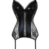 Kelvry Women's Basque Steampunk Gothic Boned Waist Cincher Bustier Corset Clubwear with Suspenders Size S-6XL steampunk buy now online