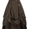 SCARLET DARKNESS Elastic High Waist Vintage Skirt Women Renaissance Skirt Retro Adjustable A-Line Steampunk M Coffee 250A22-1 steampunk buy now online