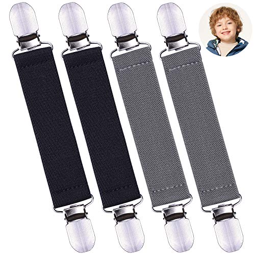 wisdompro Glove Clips, 4 Pack Mitten Clips with Elastic Straps for Kids, Toddle and Adults - Grey + Black steampunk buy now online