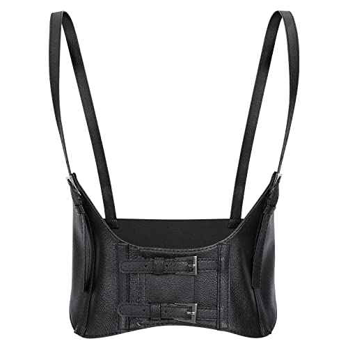 LEACOOLKEY Women Fashion Body Waist Belt Vest Steampunk Underbust Corset Belt for Dress Halloween Costume(80cm-Under bust girth 26"-31") steampunk buy now online