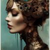 Steampunk Notebook: Woman's Profile, Lined Paper Notebook, Aesthetic Composition Notebook, Steampunk Journal Paperback steampunk buy now online