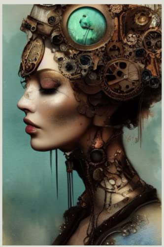 Steampunk Notebook: Woman's Profile, Lined Paper Notebook, Aesthetic Composition Notebook, Steampunk Journal Paperback steampunk buy now online