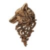FGJFJ Pin Brooch Men's Suit Collar Pin Wolf Head Brooch Badge Wolf Head Lapel Pin,Ancient gold steampunk buy now online