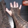 Medieval Knight Fingerless Armor Glove, Viking Larp Renaissance Armor, Steampunk Gothic Wrist Warmer, Wide Cuff Braces Gloves, FREE SHIPPING by craftsByHuma steampunk buy now online