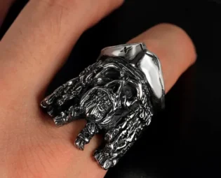 Skull Ring, Pirate Ring 925 Sterling Silver by MagicalJewelryGuard steampunk buy now online