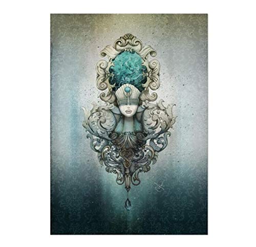 Decoration Canvas HD Prints Steampunk Feather Flower Violin Girl Owl Poster Painting Living Room Wall Art Picture 40 x 50 cm Without Frame steampunk buy now online