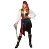 Adult Womens Caribbean Pirate Fancy Dress Costume - Small (UK 10-12) steampunk buy now online