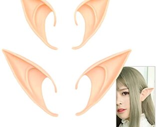 Feeziloe Pixie Elf Ear, Fairy Ears, Cosplay Halloween Party Live broadcast Props, Anime Party Dress Up Costume, Masquerade Ball Elven Vampire Ears(2 Pair-Nature Color) steampunk buy now online