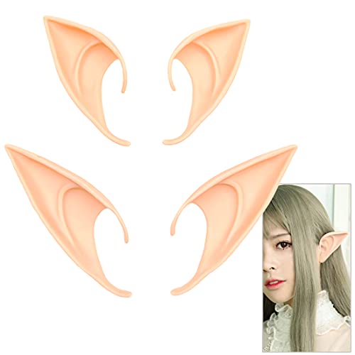 Feeziloe Pixie Elf Ear, Fairy Ears, Cosplay Halloween Party Live broadcast Props, Anime Party Dress Up Costume, Masquerade Ball Elven Vampire Ears(2 Pair-Nature Color) steampunk buy now online