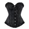 SZIVYSHI Women's Overbust Sweetheart Lace Up Plastic Bones Corset Bustier Top,Black,M steampunk buy now online