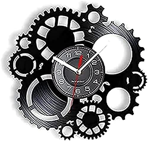 FIGMAN Bedroom Wall Clocks 12In Steampunk Cogwheel Home Bar Craft Mechanical Gear Cogs Old Factory Retro Album Clock Watch Decorative gift steampunk buy now online