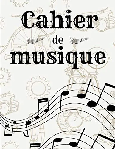 Cahier de musique: Cahier de partitions | Papier manuscrit | 12 portées par page | 120 pages | Cahier de musique steampunk | Grand format | Couverture souple et moderne steampunk buy now online