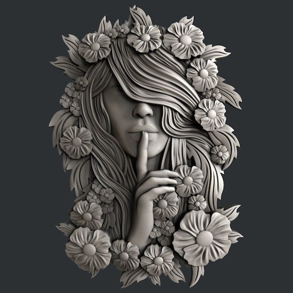 Emlems Silicone Mould Small Extra deep Green lady floral perfect for wax melts, chocolate, soap, resin and more by EmlemsSiliconeMoulds steampunk buy now online