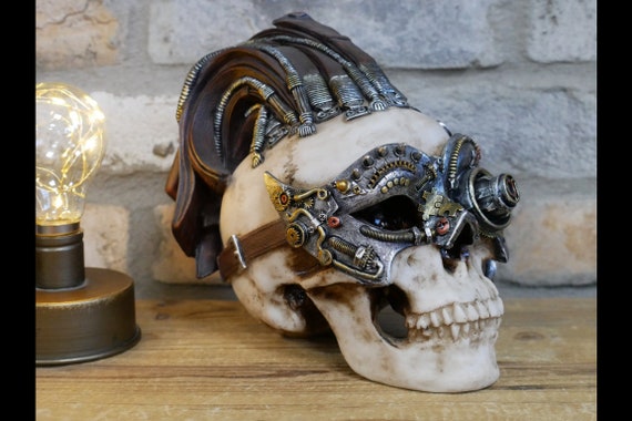 Resin Steampunk Skull | Detailed Ornament Gift | Gothic & Fantasy by VentureAccessories steampunk buy now online