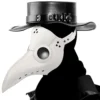 JOYUE Plague Doctors Mask Halloween Retro Steampunk Faux Leather Bird Mask Gothic Cosplay Long Nose Bird Beak Mask Halloween Props Costume Mask (White) steampunk buy now online