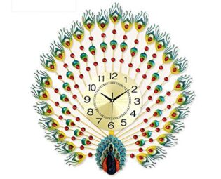 Living Room Wall Hanging Wall Clock Porch Decorative Painting Entrance Hall Corridor Aisle Mural Bedroom Painting Peacock steampunk buy now online