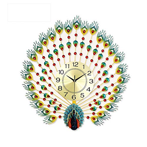 Living Room Wall Hanging Wall Clock Porch Decorative Painting Entrance Hall Corridor Aisle Mural Bedroom Painting Peacock steampunk buy now online