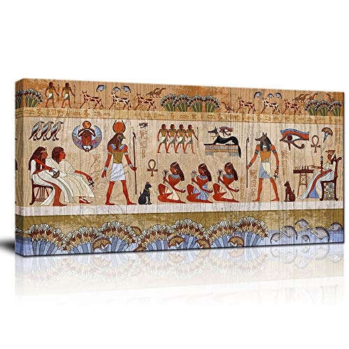 KLVOS Motivational Ancient Egypt Wall Art Ancient Egyptian Pharaoh and Temple History Culture Picture Prints African Safari Canvas Decor for Classroom Office Guest Room Modern Home Decoration 20"x40" steampunk buy now online