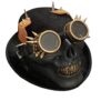 vogueteen Skull Mens Punk Steampunk Hat Vintage Gothic Goggles Party Black Top Hat steampunk buy now online