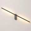 Wall Light Indoor Nordic Simple Creative LED 12w Warm Light Energy Saving 360° Free Rotation Black Aluminum Long Strip Wall Lamp for Living Room Bedroom Bedside Lamp Restaurant Corridor steampunk buy now online