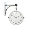 Wall Clocks Wall Clock Double-Sided Wall Clock Simple Modern Home Living Room Bedroom Study Office Decoration Wall Clock White Beige Wall Clock Silent Non-Ticking Décor steampunk buy now online