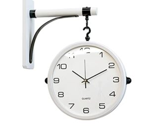 Wall Clocks Wall Clock Double-Sided Wall Clock Simple Modern Home Living Room Bedroom Study Office Decoration Wall Clock White Beige Wall Clock Silent Non-Ticking Décor steampunk buy now online