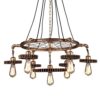 Raelf Retro Restaurant Light Chandelier Personality Steampunk Hanging Light 7-Lights American Industrial Pendant Light Light Fixtures Ceiling Chandelier Edison E27 Gear Creative Chandelier steampunk buy now online