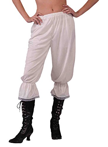 Bristol Novelty AC180 Steampunk Pantaloons for Women | 1 Piece | White | Size 10-14 steampunk buy now online