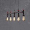 Raelf Vintage Ceiling Pendant 5 Lights Vintage Chandelier Antique Steampunk Metal Water Pipe Chandelier Ceiling Ceiling Light Rusty Water Pipe Dining Chandelier E27 Industrial Pendant Lamp Edison Anti steampunk buy now online