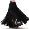Baisdan Belly Dance Long Swing Skirt Festival Tribal Chiffon Maxi Full Skirt Black steampunk buy now online