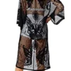 marysgift Kimono Swimsuit Cover Up for Beachwear Crochet Beach Dress Sheer Floral Black Plus Size Lace Cardigans for Women Black A00082 steampunk buy now online