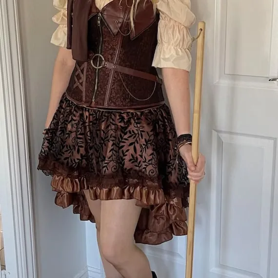 Steampunk Dress Pirate Costume, Steampunk Clothing for women, Victorian Pirate Dress, Steampunk Corset by ShoptownLTD steampunk buy now online