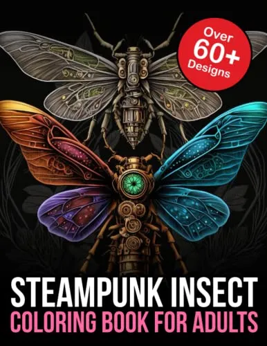 Steampunk Insect Coloring Book For Adults: steampunk animals coloring book for adults steampunk buy now online