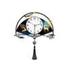 Wall Clocks Chinese Fan-shaped Big Wall Clock Deer Acrylic Big Wall Clock Creative Auspicious Modern Living Room Decoration Big Wall Clock Over 20 Inches Wall Clock Silent Non-Ticking Décor steampunk buy now online